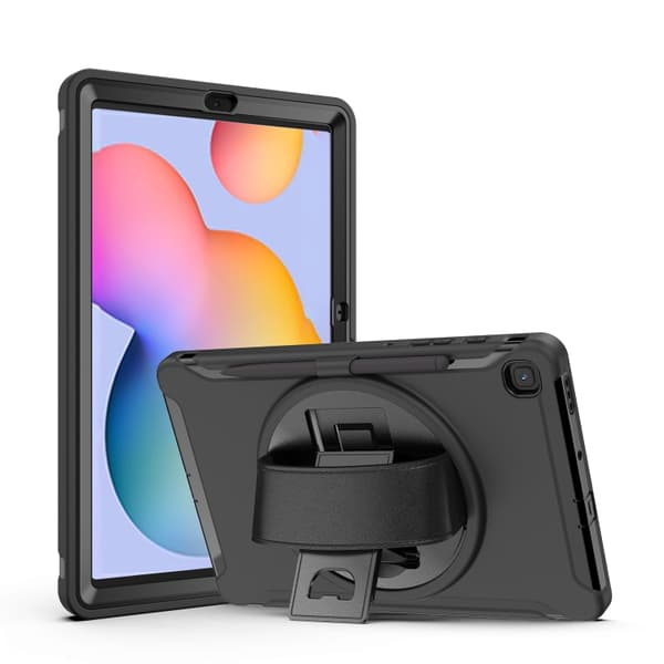Etui med roterbart stativ til Kompatibel med Samsung Galaxy Tab S6 Lite Sort
