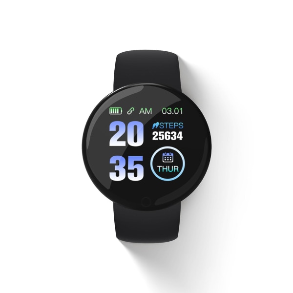 Smart Fitness Tracker- watch med stegräkning, Bluetooth och pulsmätning Black 36-40mm