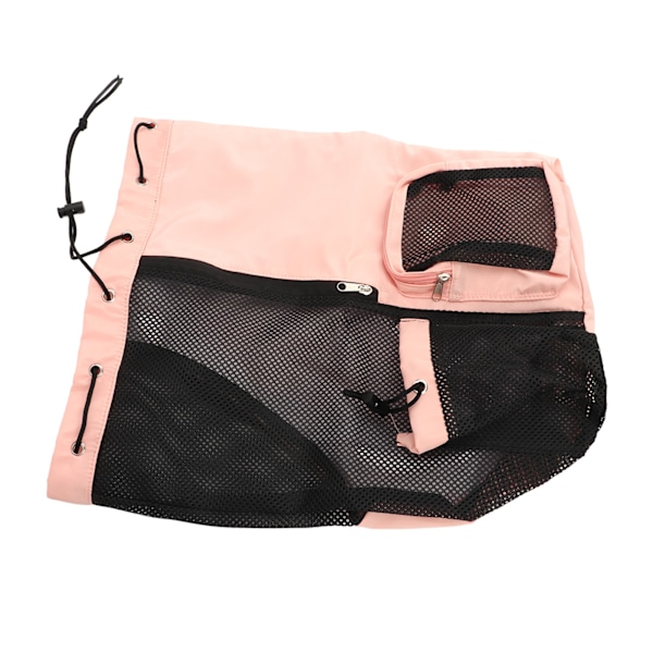 Mesh Beach Ryggsäck Justerbar axelrem Lätt Andningsbar Mesh och PVC Swim Mesh Ryggsäck för Gym Rosa