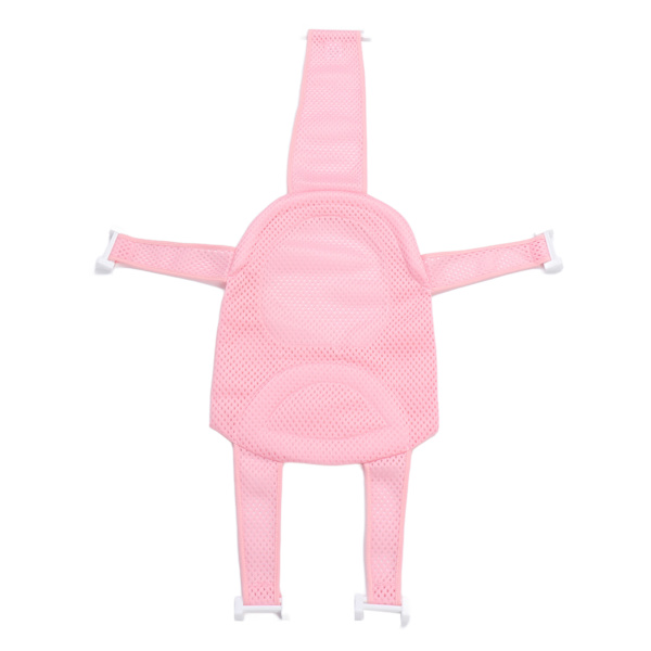 Babybadekarsete Støtte Sklisikkert Universal Avtakbart Nette Badekar Sling Dusjnett Rosa