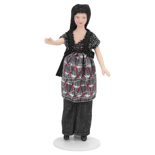 Skala 1:12 Dollhouse Modern kvinna Porslin Docka Dockhus dekoration Tillbehör