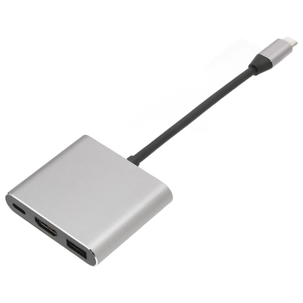 3-i-1 USB C-hubb: 4K UHD HDMI, USB 3.0 och typ C-gränssnitt