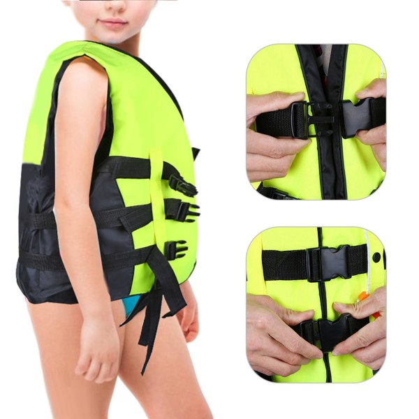 Universell skumhjälp för barn Flytväst Båtskidåkning Säkerhetsväst (Grön S)