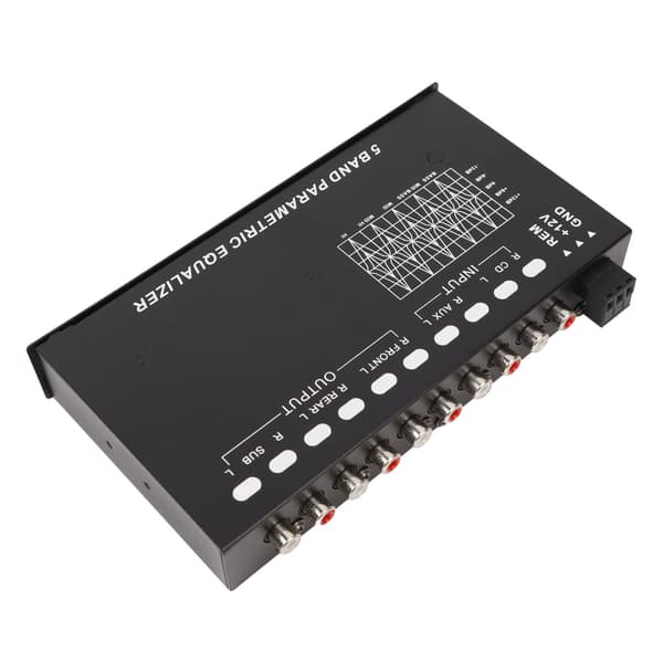 Car Stereo Equalizer Adjustable 5 Bands Precise Tuning EQ Tuning Crossover Amplifier Graphic Equalizer
