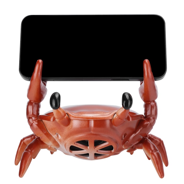 2-in-1-mobiilipuhelinteline Bluetooth-kaiutin Ravun muotoinen teline 360 asteen surround-kaiutin (punainen)