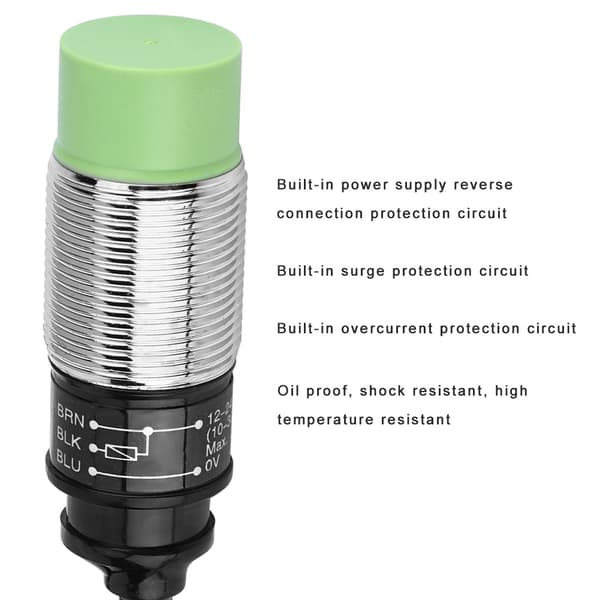 BERM® PR18-8DN Nærhedsafbryder Induktiv 3-leder NO NPN Sensor Hall Sensing Switch 10~30VDC