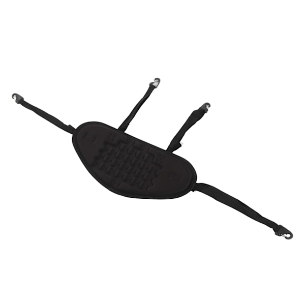 Kayak Backrest Professional Padded Comfortable Waterproof Canoe Backrest with Adjustable Strap Black
