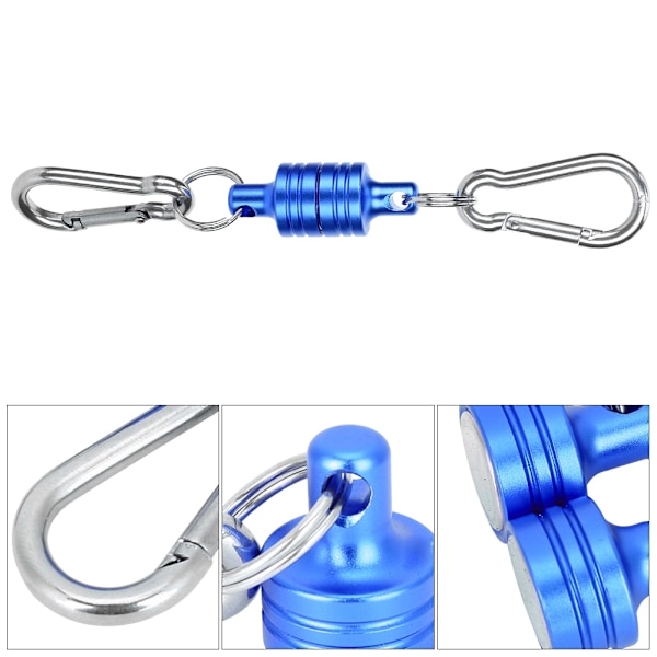 T6063 Flyvealuminium Mini 2kg Stærk Magnetisk Hurtigkobling Hængende Spænde Fixator Dykkeudstyr Blå