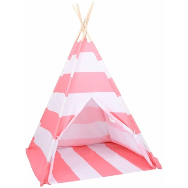tipi-telt og veske for barn Ferskenskinn Stripes 120x120x150cm