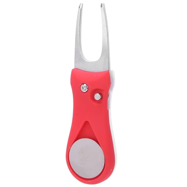 304 Stainless Steel ABS Plastic Handle Golf Spring Divot Repair Pitch Putting Fork Tool for Training Practice Red