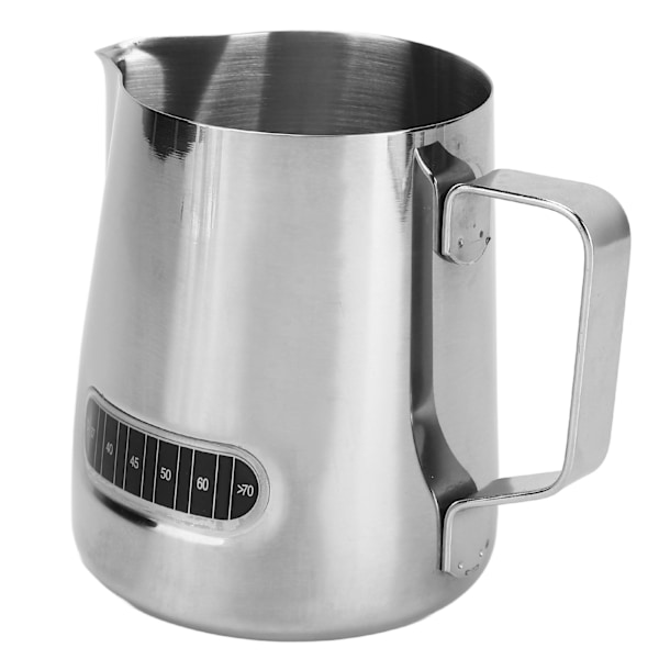 Mælkeskummer kop 600 ml kort tud Mælkeskummende kande med temperaturfølsom kaffekande i rustfrit stål