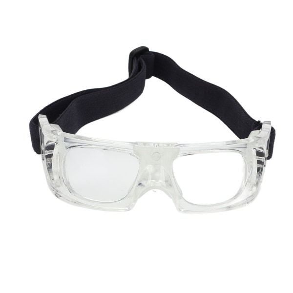 Sportglasögon Fri Regulable Design Curved Fit Ram Impact Resistent PC Material Skyddande Basketglasögon för Barn Vit