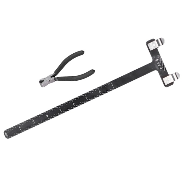 Bueskydningslineal af aluminiumslegering Recurve/Compound Bow T-formet buemålingsværktøjssæt