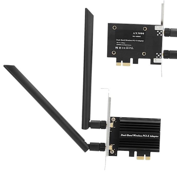 Stasjonær WLan-adapter Dual Band nettverkskort Datamaskintilbehør Wi-Fi 6（802.11ax）AX3000