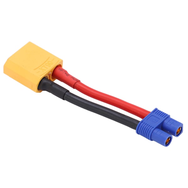 XT90 hona till EC3 hane kabel återanvändbara kontaktdon Säkra skal 12AWG 94mm/3.7in längd XT90 hane kontakt för RC bilmodell
