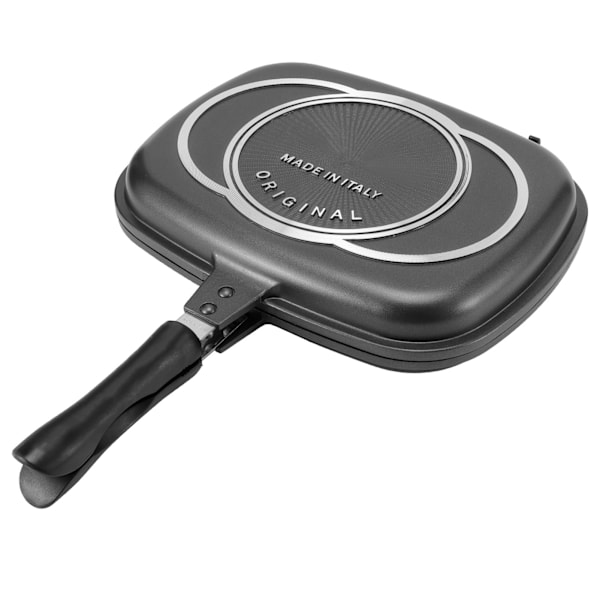 Grill Pan Stek Dubbelsidig Bärbar AntiBurn Handtag Köksartiklar Grillpanna 32cm/12.6in