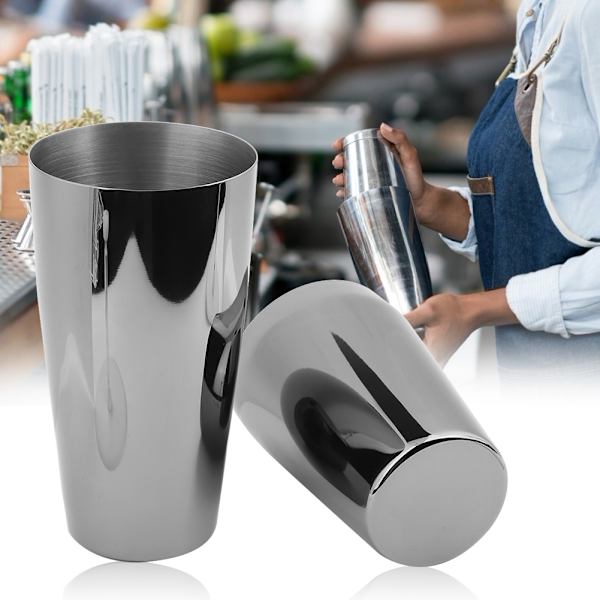 2 stk Boston Cocktail Shaker Cup Bar Blanding Drikk Bartender Verktøy i Rustfritt Stål