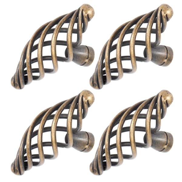 4pcs Door Handle Antique Zinc Alloy Pull Knobs Wardrobe Drawer Cabinet Hardware Accessories