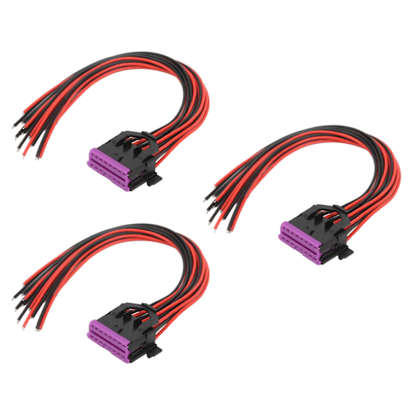 3 kpl 16-nastainen OBD2-naarasovittimet 30 cm J1962 OBDII Auto Adapter Plug Diagnostiikka jatkokaapeli