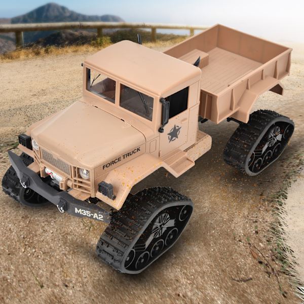 2,4G 1/16 RC Militär lastbil Fjärrkontroll Crawler Bilmodell Leksaksfordon (normal typ)