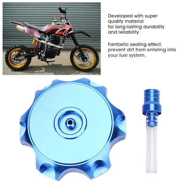 Moottoripyörän CNC-alumiininen bensatankin korkki 50cc-160cc motocrossille (sininen)