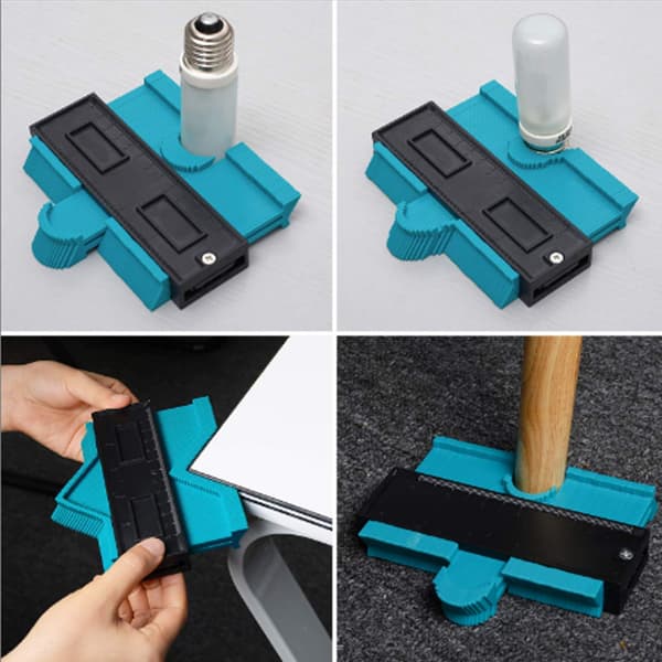 Contour Gauge ABS Plastic Multifunctional Irregular Ruler Woodworking Measuring Tool Green