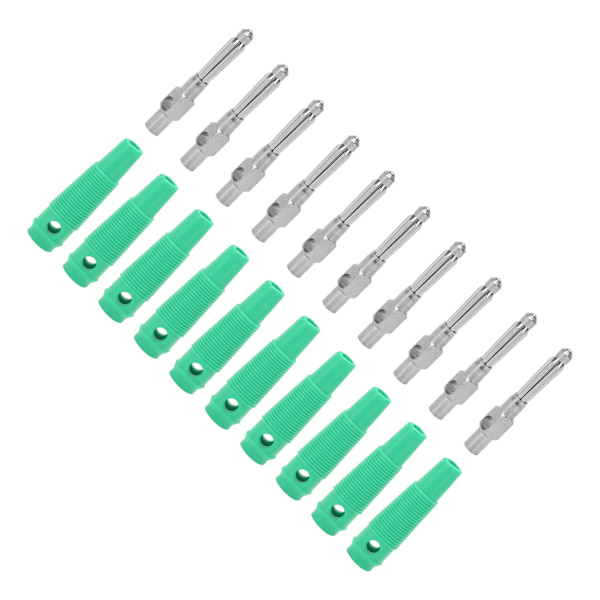 10 kpl 4 mm 7-nastainen banaanipistokkeet kupari 1000V 32A pinottavat urosliittimet pehmeällä hylsyruuvilla TightGreen