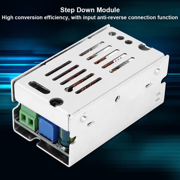 Step Down Modul DC Høj Effektivitet Justerbar Input 10-90VDC Output 2-60VDC 70x38x31mm
