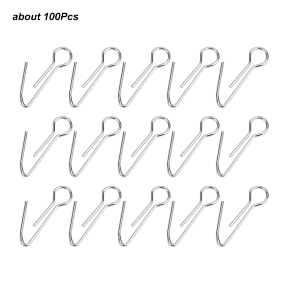 100PCS/Bag Stainless Steel Fish Hook for Soft Lure Saltwater Freshwater Fishing Head Lead Accessory Positioning Pin