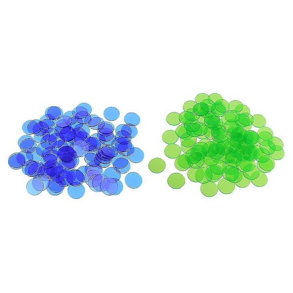 Professionelle Bingo Chips Sæt - 200 Pakker, 2 Farver, 1,5x1,5cm