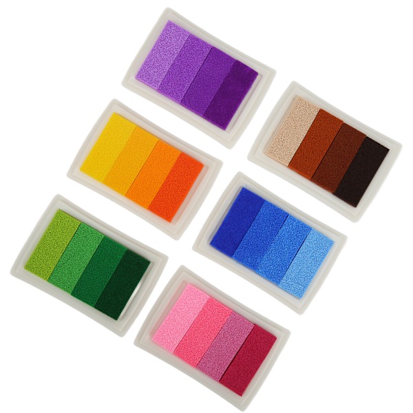 Blekkpute Svamp Vannbasert Gradientfarge Ikke-giftig Vaskbar DIY Stempel for Scrapbook-maling