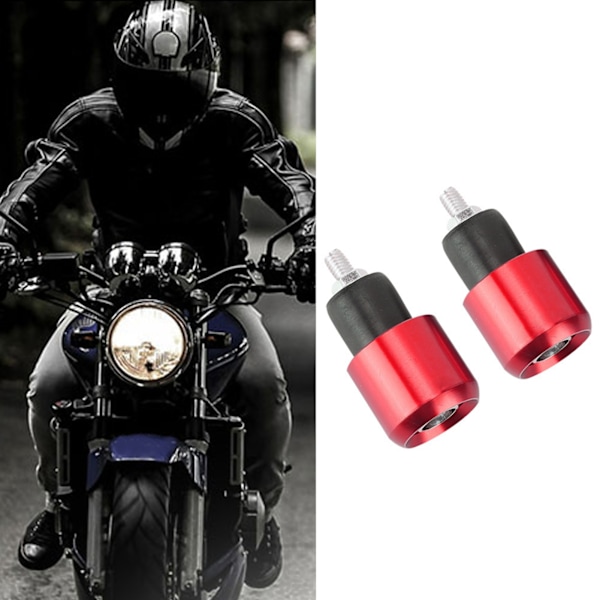 2st Universal 18-22 mm Motorcykel Rund Styre End Vikt Balansplugg (rosaröd)