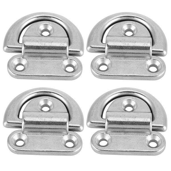 316 Rustfrit Stål Bådfoldbar Dyna Eye Surring D-Ring Fastgørelsesbeslag (4 stk 8 mm)