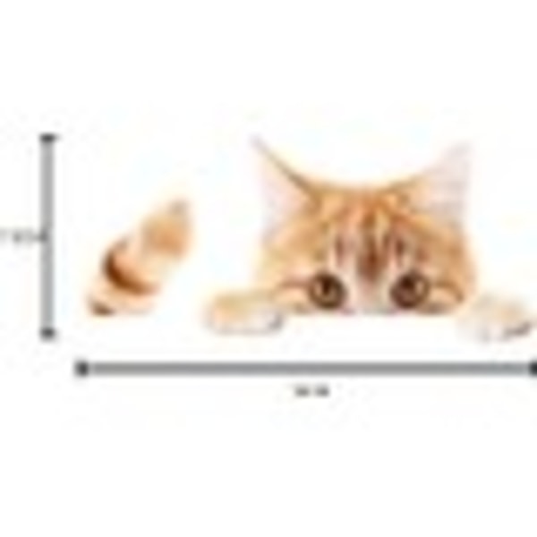3D kattungebilklistremerke, morsomme dyrepersonlighetsdekaler for biler