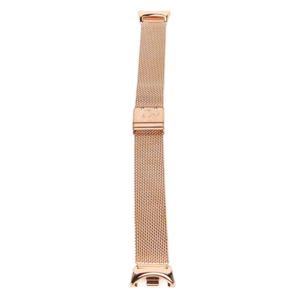 Justerbart klockarmband som andas vikbart spänne Quick Release i rostfritt stål klockband för Mi Band 8 Rose Gold