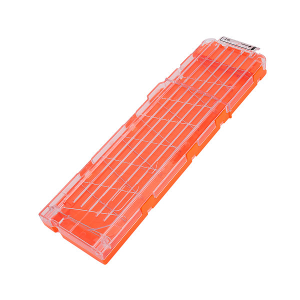 18 Dart EVA Soft Bullet Clip Dart Plast Gun Toy Cartridge Holder (Transparent Orange)