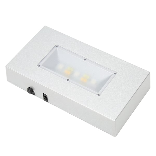 LED Lys Sokkel Base USB Drevet Multi Lysmoduser Rektangulær Lysdisplay Base for Krystall Sølv