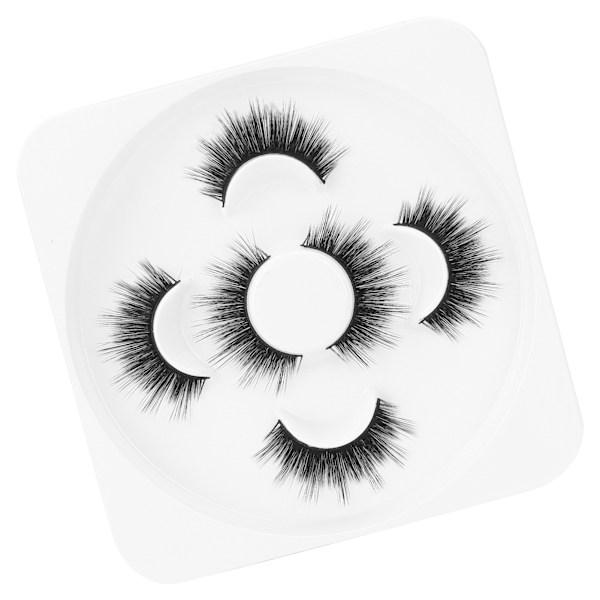 3 par långa tjocka lockiga lösögonfransar Tredimensionell makeup lösfransar SetW01