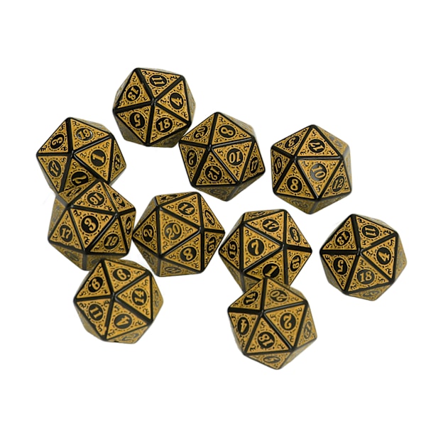 10st tärningsset Polyedriska tärningar Rollspel RPG-spel Akryl DND-brädspelstillbehör Tärningar D20