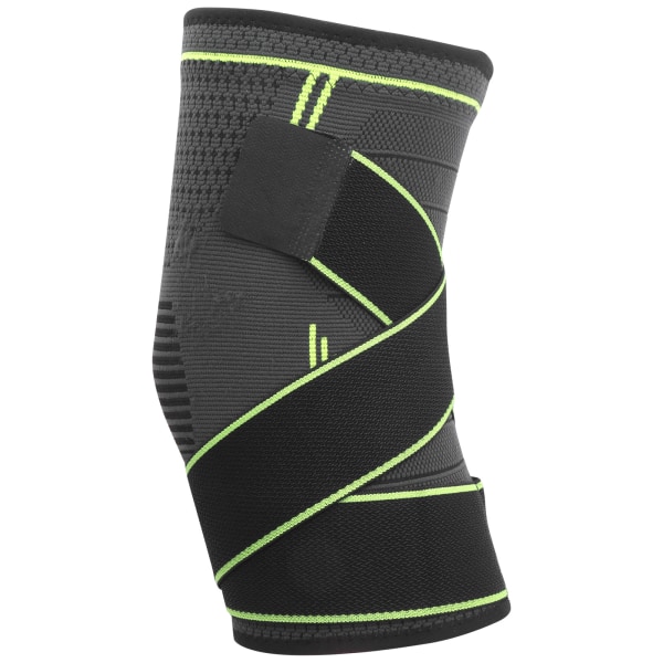 Utomhus Dual Sports Knäskydd Andas stickad Knäskydd Dubbla tryckband Knäskydd Grön M