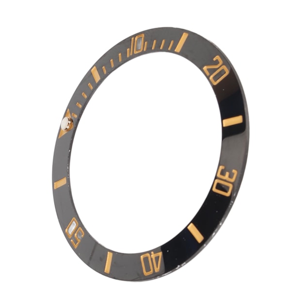 40 mm diameter klocka Insert Ring Clear Scale Luminous Keramic Replacement Bezel Insert Gold Character Black Back