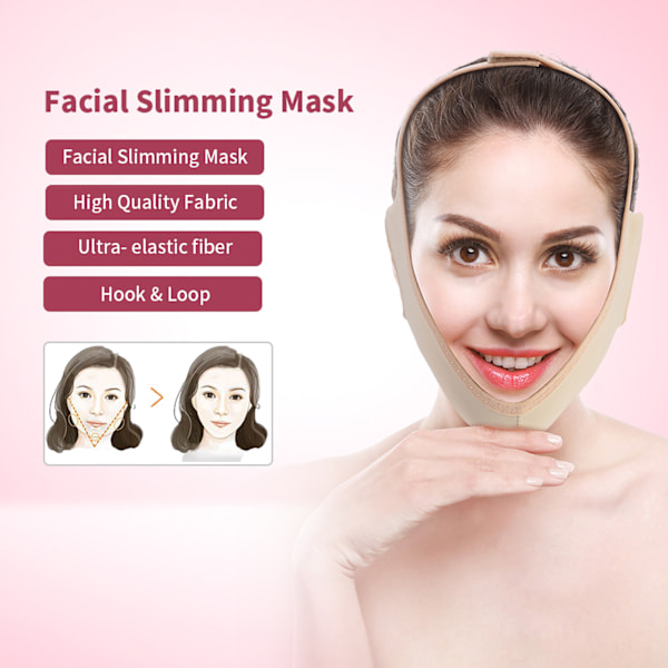 Facial Slimming Mask Slimming Bandage Ansiktsbehandling Dubbelhakvård Viktminskning Ansiktsbälten S