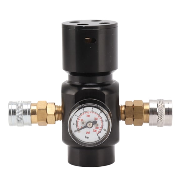 CO2-miniregulator Aluminiumlegering Messing Rustfritt stål 8 mm Dobbel hunnadapter CO2-tanktrykkregulator