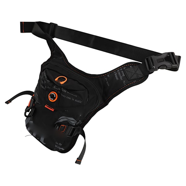 Slingtaske Multifunktionel Mænd Fanny Pack Nylon Sort Midjebælte Bærepose til Rejser Camping Træning Gåture