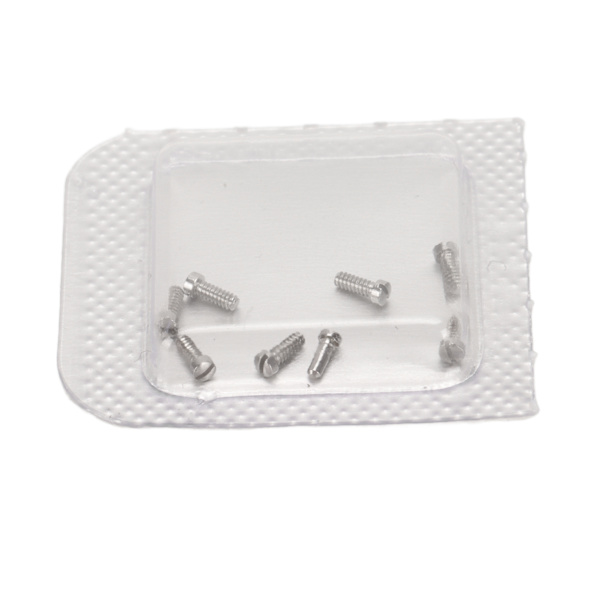8st mikroklocka reparationsskruvar i rostfritt stål klocka bakstycke skruvar för Ballon Bleu hane 1 X 1,4 X 3,2 mm