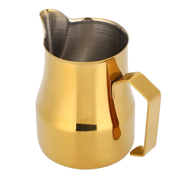 Espresso Melkekrus i Rustfritt Stål Skummende Kanner Latte Art for Hjemmekoffebruk Blank Gull 550 ml