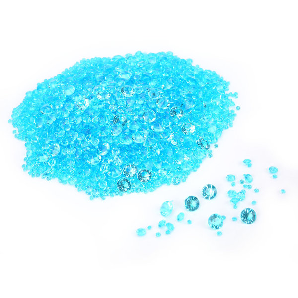 4000 kpl Akryylitimantteja Myrkytön Hajuton Ruusukulta Sininen Sekoitus 3/6/10mm DIY Korukoristeisiin Taideaskarteluun (Sininen)