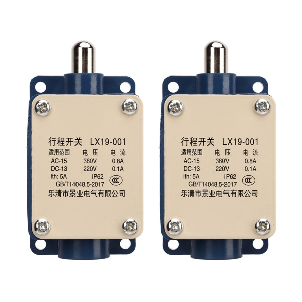 2st Resebrytare LX19 001 AC380V DC 220V 5A gränslägesbrytare Automatisk återställning övervägsgränsläge