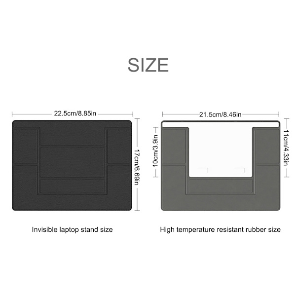 Bärbar Tablet Osynlig hopfällbar Stand Artificiell Läder Osynlig hopfällbar Stand Laptop Tablet Stand