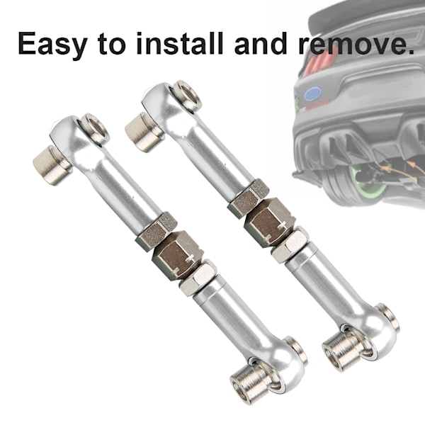 RC Styrearm Fram Bak Servo Länkage for HPI RS4 Sport 3 1/10 Oppgradering Tilbehør Sølv 113696S